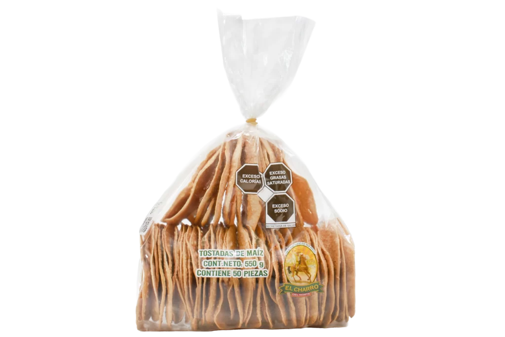 Tostadas de Maíz 550 g / 50 pzs (transparente)